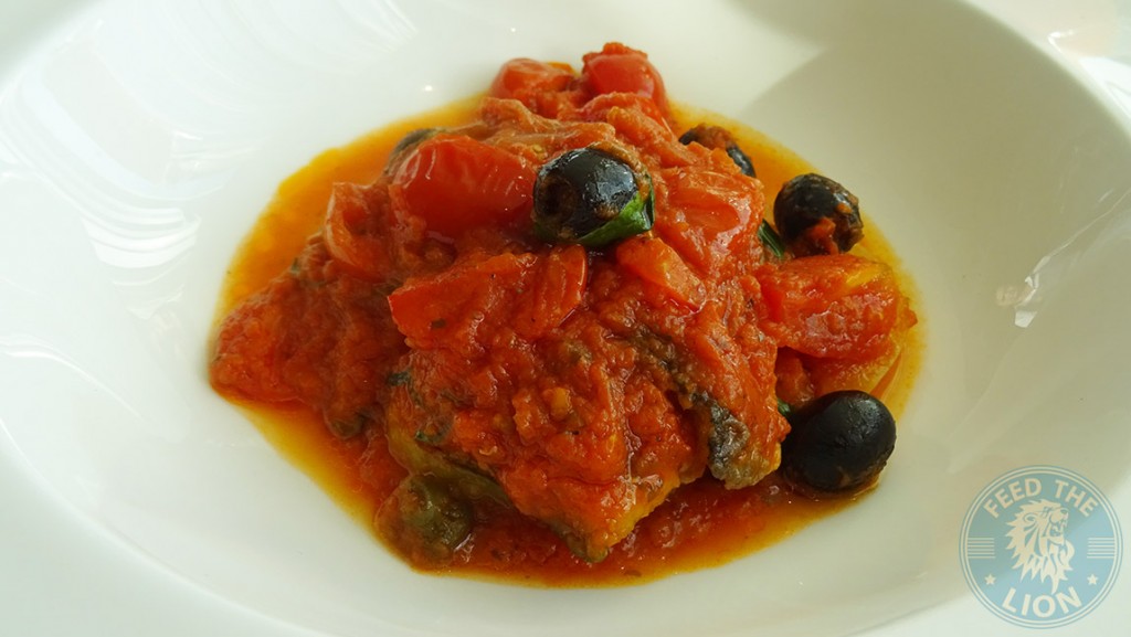 Al Grissino - Branzino al sale (Seabass backed in sea salt crust with cappers, olive AHD 395