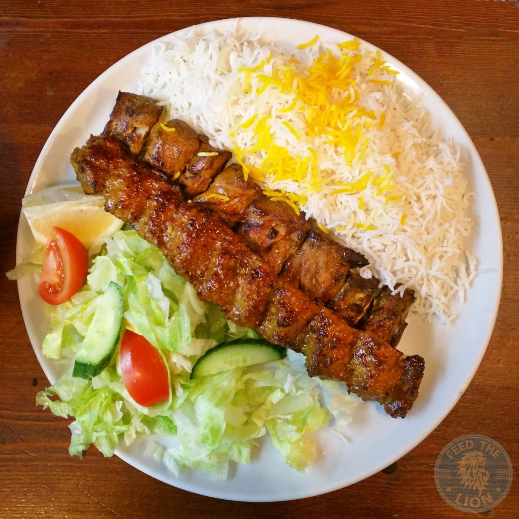 Persian palace Soltani - Cubed lamb fillet & minced lamb kebab £12