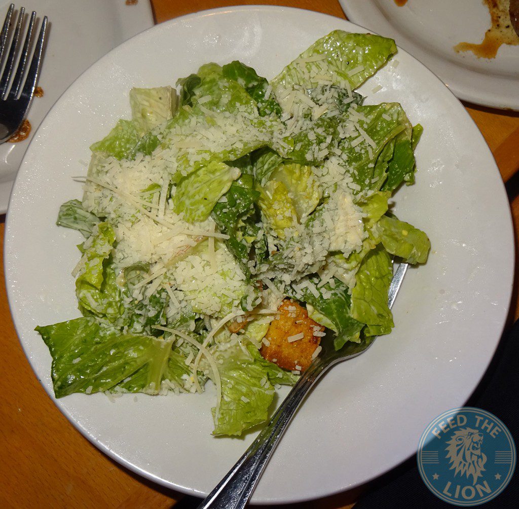 Ceaser Salad fresh parmesan cheese, croutons & zesty ceaser dressing. texas road house