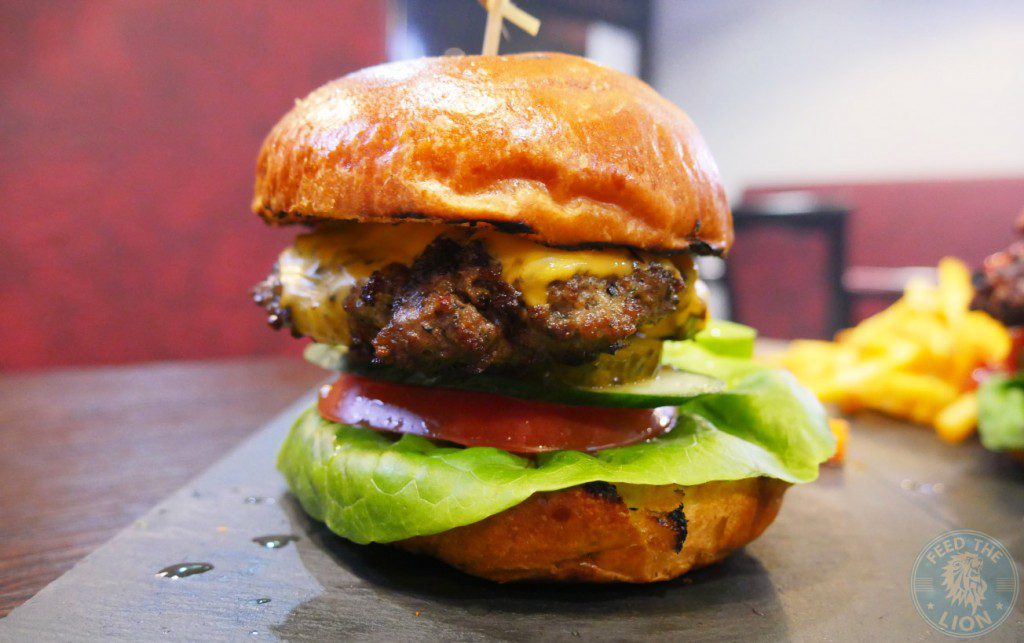 Jumbo classic cheeseburger £6.50 Sea Fire Grill - Steak & Seafood, Camden halal burger hmc