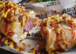 Flaming Cow Ealing Broadway Goutmet burger American dinning halal hot dog