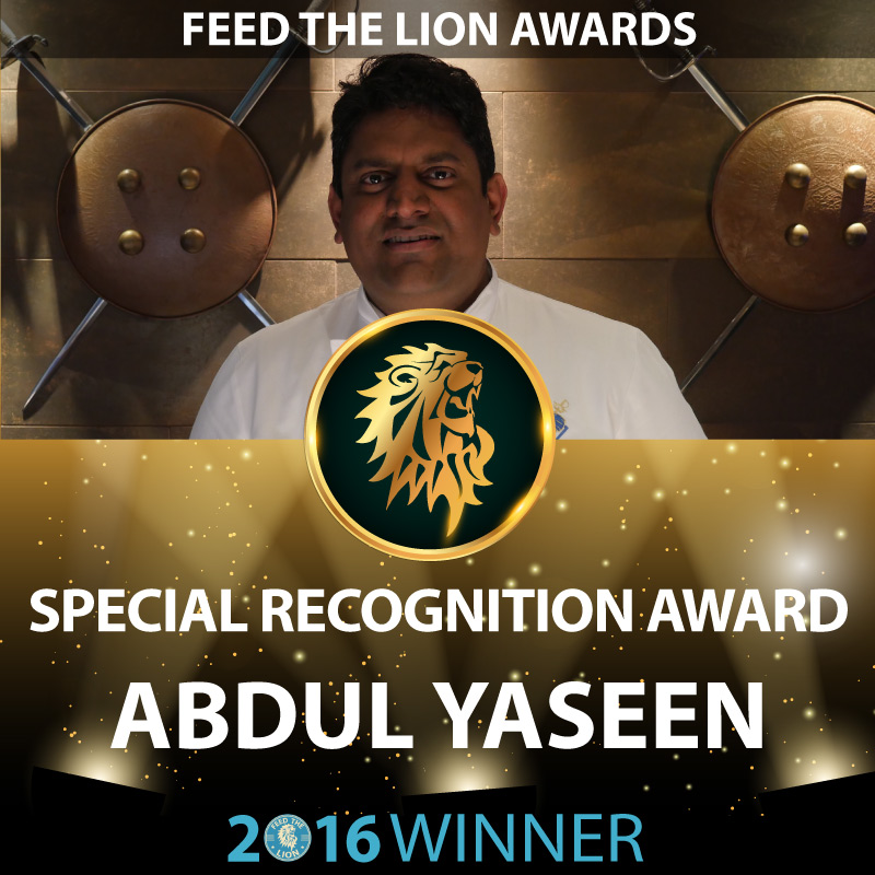 ftl feed the lion halal awards 2016 winners recognition award Abdul Yaseen Darbaar