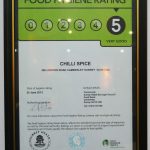 food hygiene rating 5 Chilli Spice Surrey Camberley Indian curry