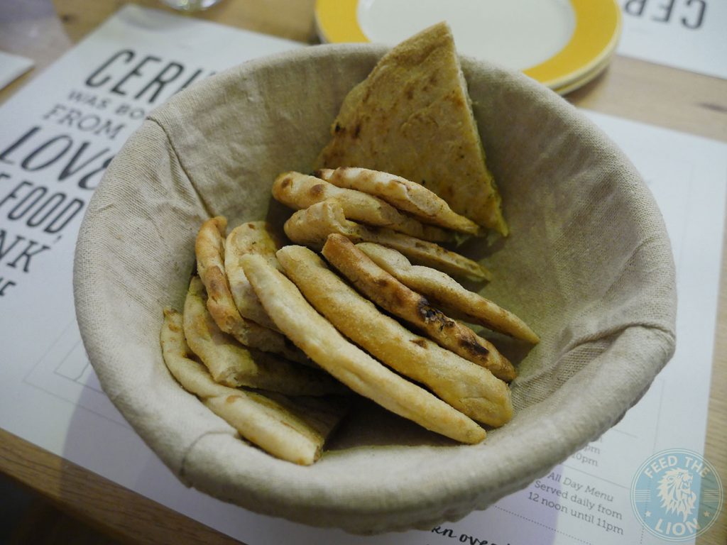 Fresh Baked Green Pita Bread naan Ceru Levant South Kensington Halal Mediterranean