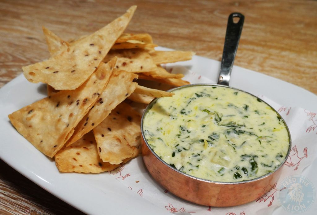Spinach & Artichoke Dip (v) - With fried tortilla chips, £6.80