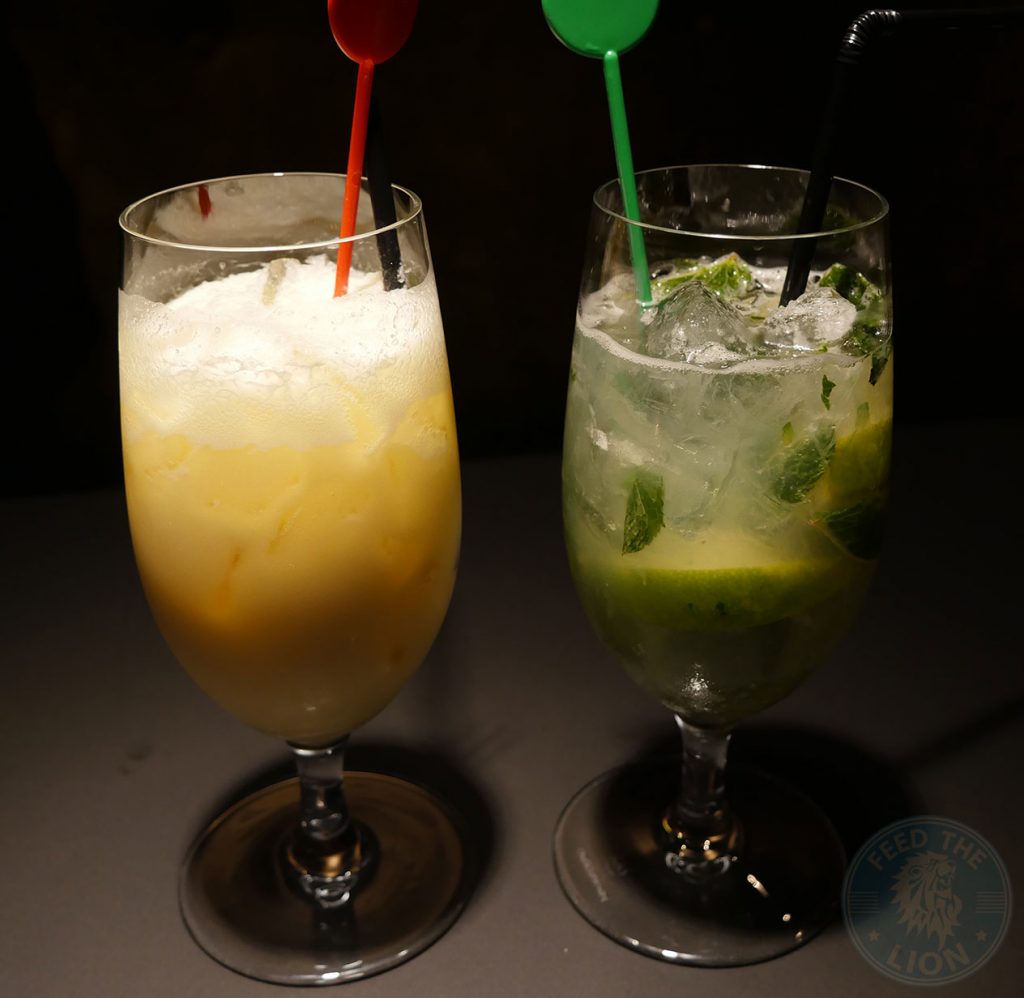 drinks Mojito Pina Colada cocktails Zheng Chelsea Malaysian Halal Restaurant in knightsbridge