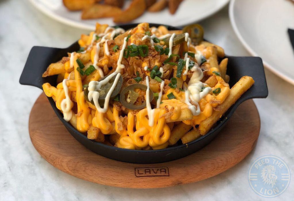 fries chips cheese Suger Factory Dubai Halal Food Burger