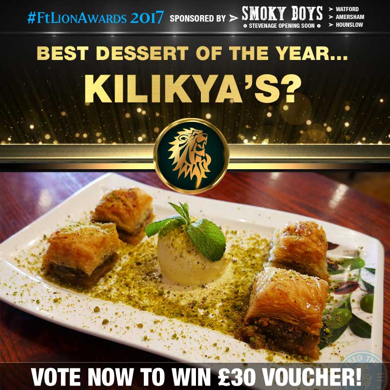 FtLion Awards 2017 Smoky Boys Dessert Kilikya's Baklava