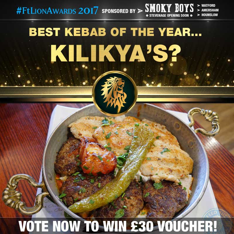 FtL Awards 2017 Halal Kebab of the Year Kilikya's