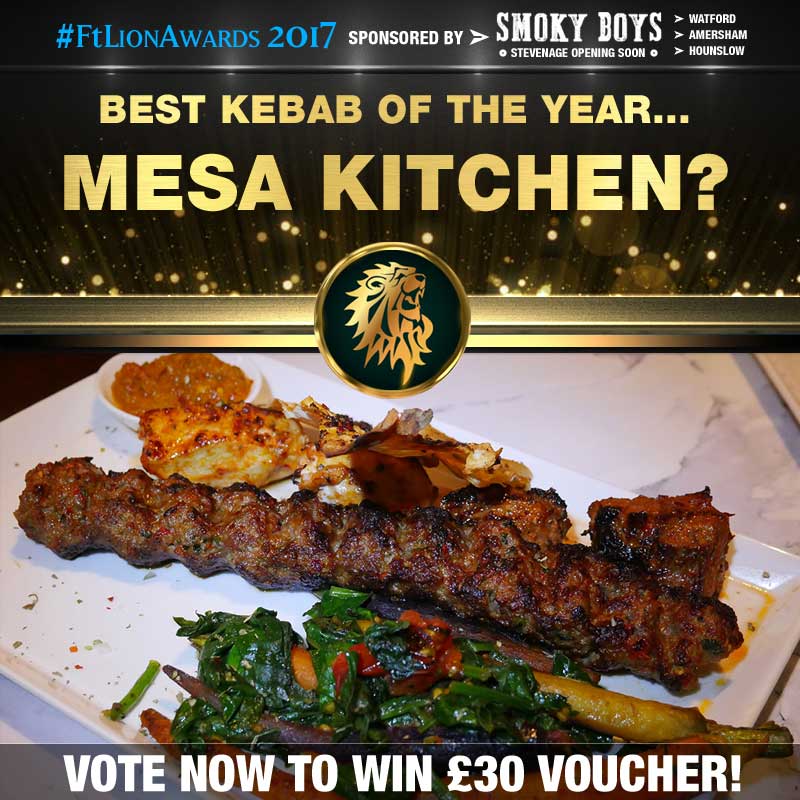 FtL Awards 2017 Halal Kebab of the Year Mesa Kitchen