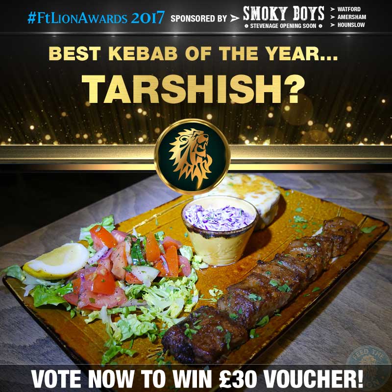 FtL Awards 2017 Halal Kebab of the Year Tarshish Lamb