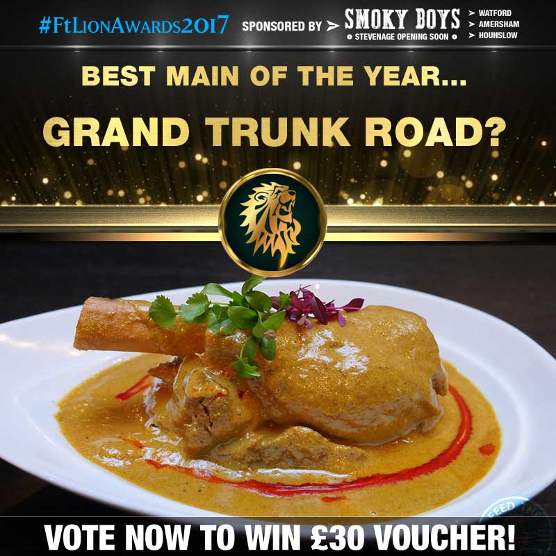 FtLion Awards 2017 Smoky Boys Main Grand Trunk Road Lamb Shank