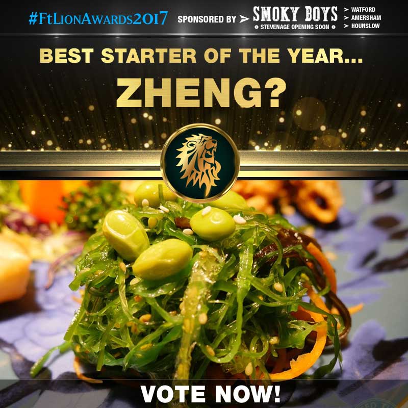 FtLion Awards 2017 Smoky Boys Starters Zheng Seaweed Salad