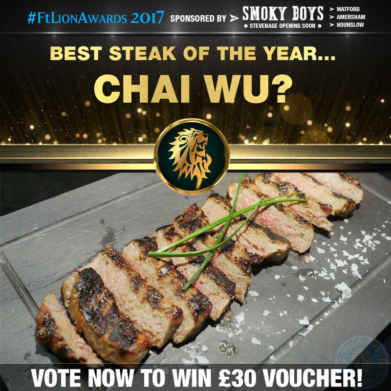 FtL Awards 2017 Halal Steak of the Year Chai Wu Wagyu