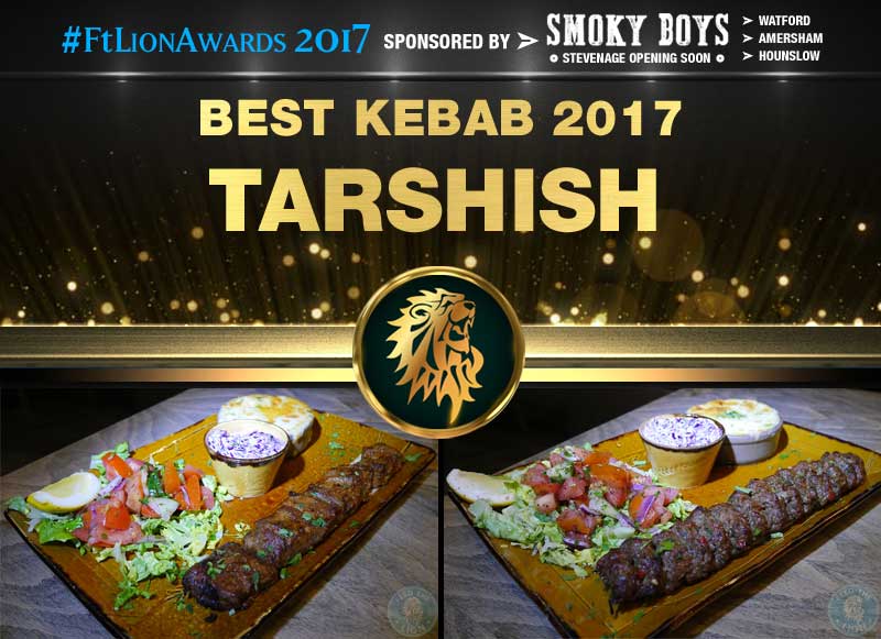 Best Kebab 2017 - Tarshish, London