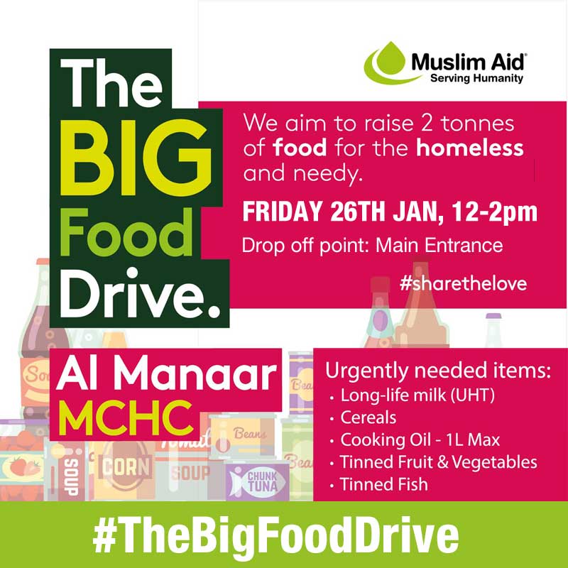 Muslim Aid Food Drive Al- Manaar