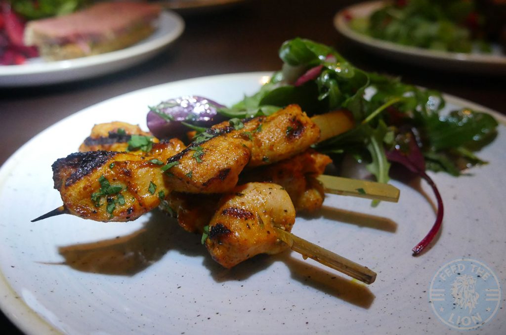 Drunch Regents Park London Restaurant Halal Mayfair chicken kebab skewers
