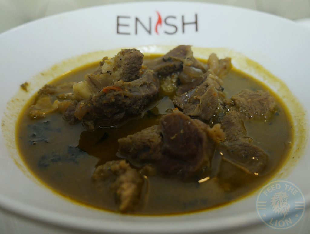 Enish Nigerian Finchley Restaurant Halal lamb fish goat soup