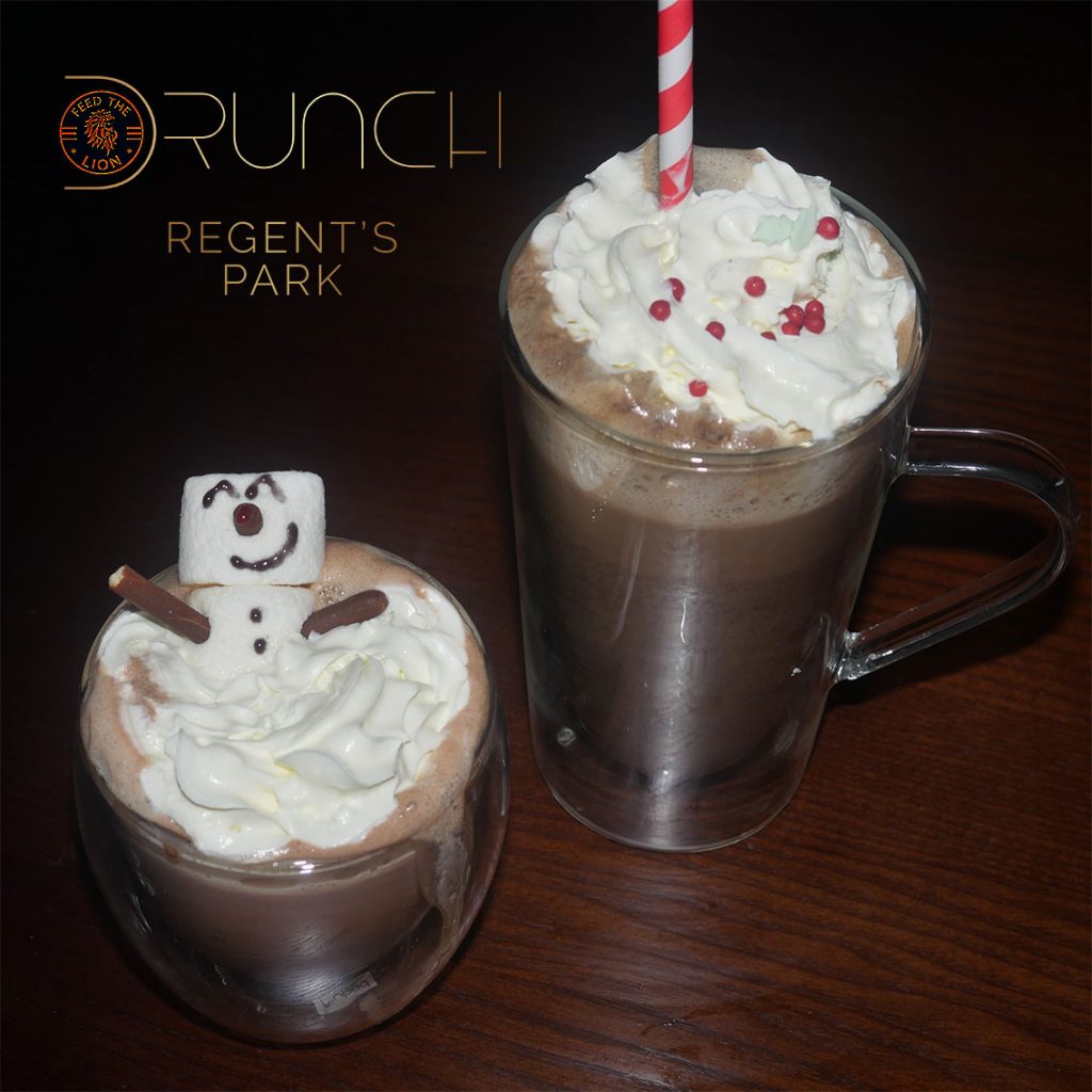 Drunch Regents Park London Restaurant Halal Mayfair drinks hot chocolate