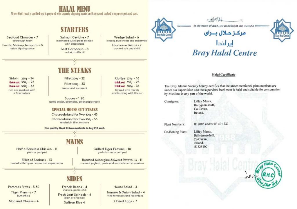 The Steak Restaurant Hatch End Halal Certified