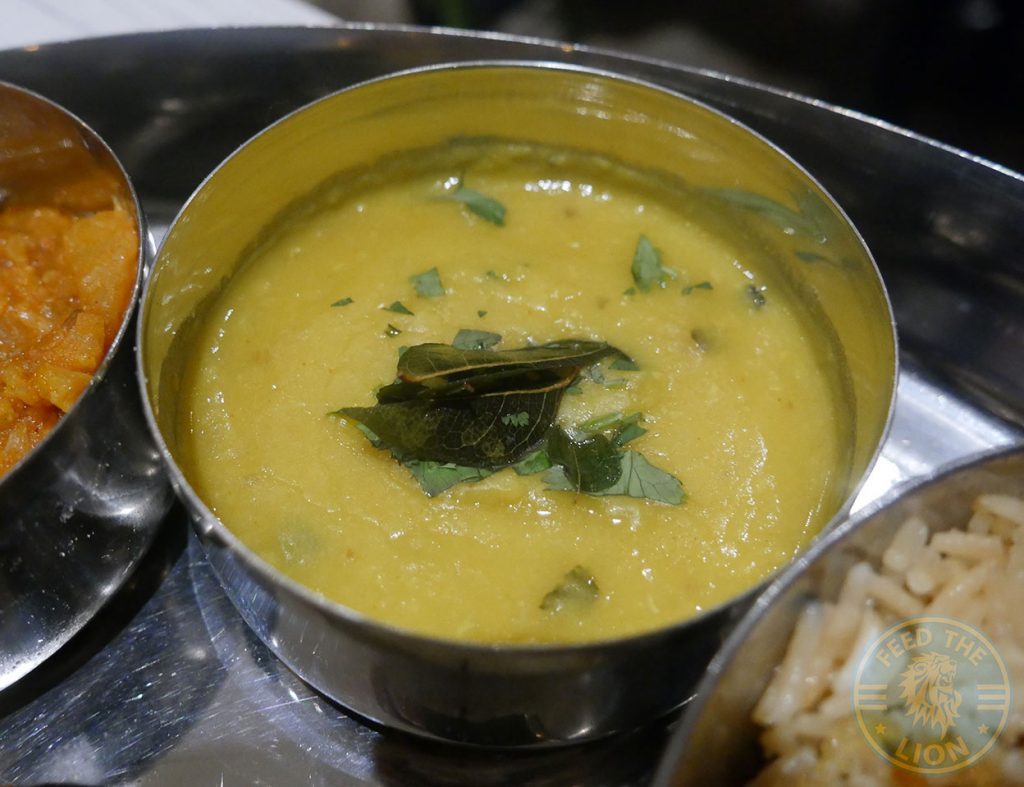 Lentil daal Thali Ho Surberton Halal Indian Restaurant London Curry Awards
