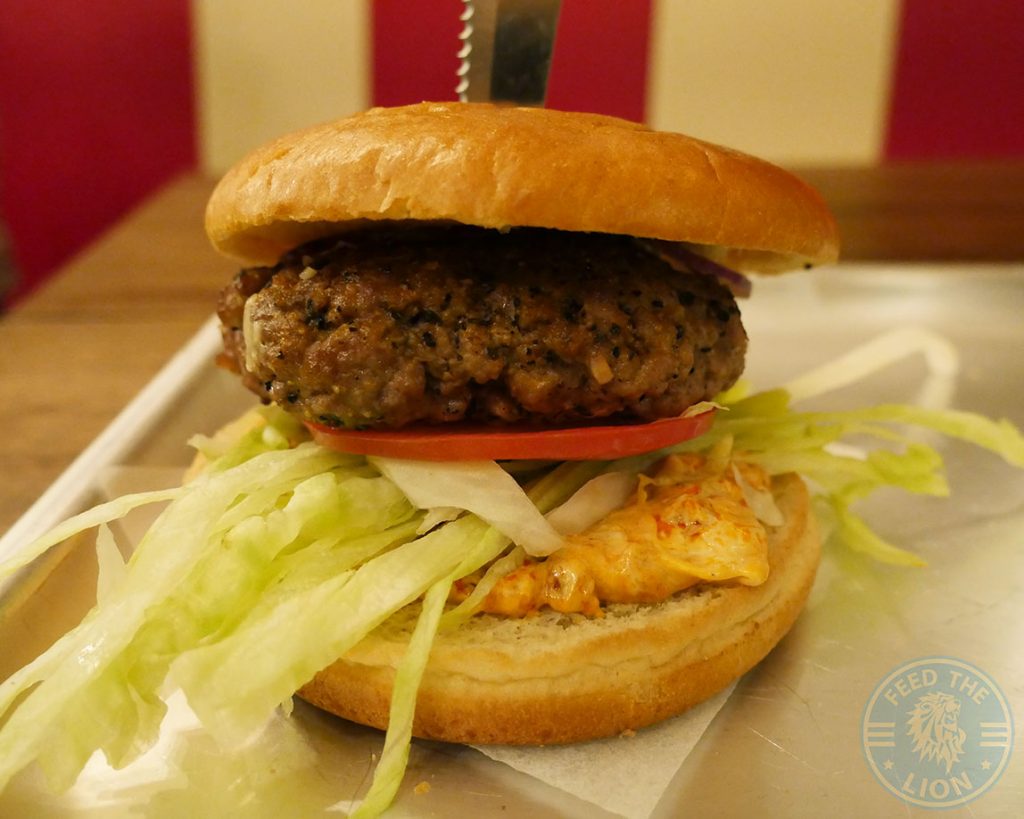 Lamb Burger Dada's Diner Acton London American