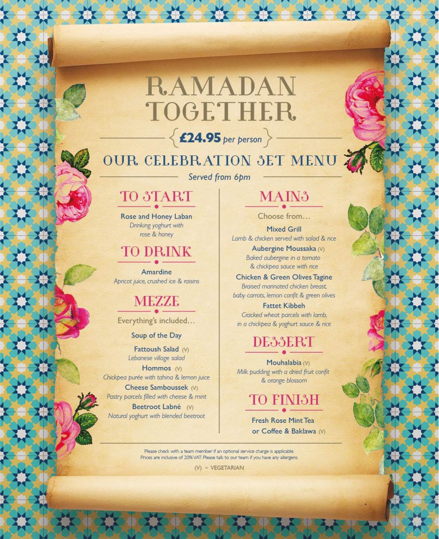 iftar ramadan menu ramadhan halal - Feed the Lion