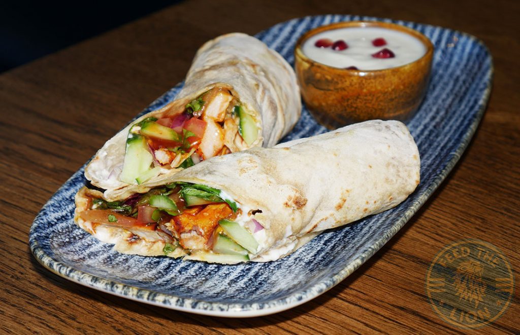 ZeeZain Indian Halal restaurant Kensington London Chicken Wrap