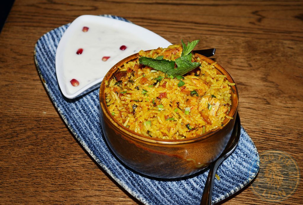 ZeeZain Indian Halal restaurant Kensington, London Lamb Biryani Rice