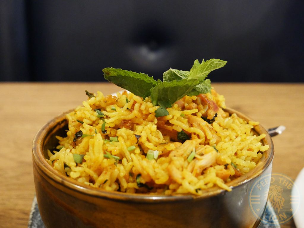 ZeeZain Indian Halal restaurant Kensington, London Chicken Biryani Rice