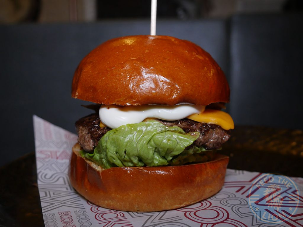 Feed your soul Boondocks Halal burger stax Old Street, London CHEESEBURGER