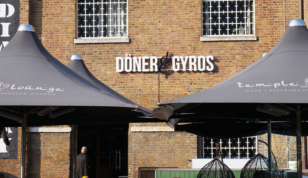 Doner and Gyros Halal fast food Canary Wharf, London