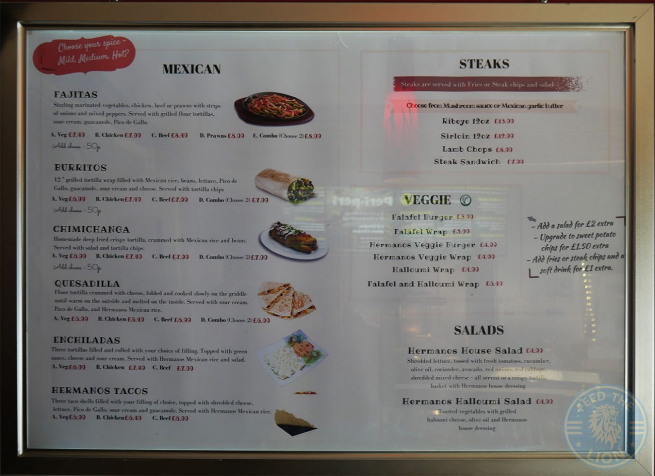 Menu Hermanos Mexican Halal Wembley Gourmet Burger Peri Grill - Feed ...