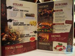 menu, burger, Chicago Steakhouse, Croydon, Halal, steak, restaurant, food, grass fed,