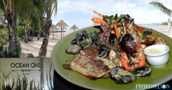 Ocean One beach bar and restaurant Azuri village resort halal food Mauritius