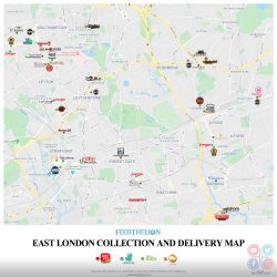 East London Collection & Delivery Map