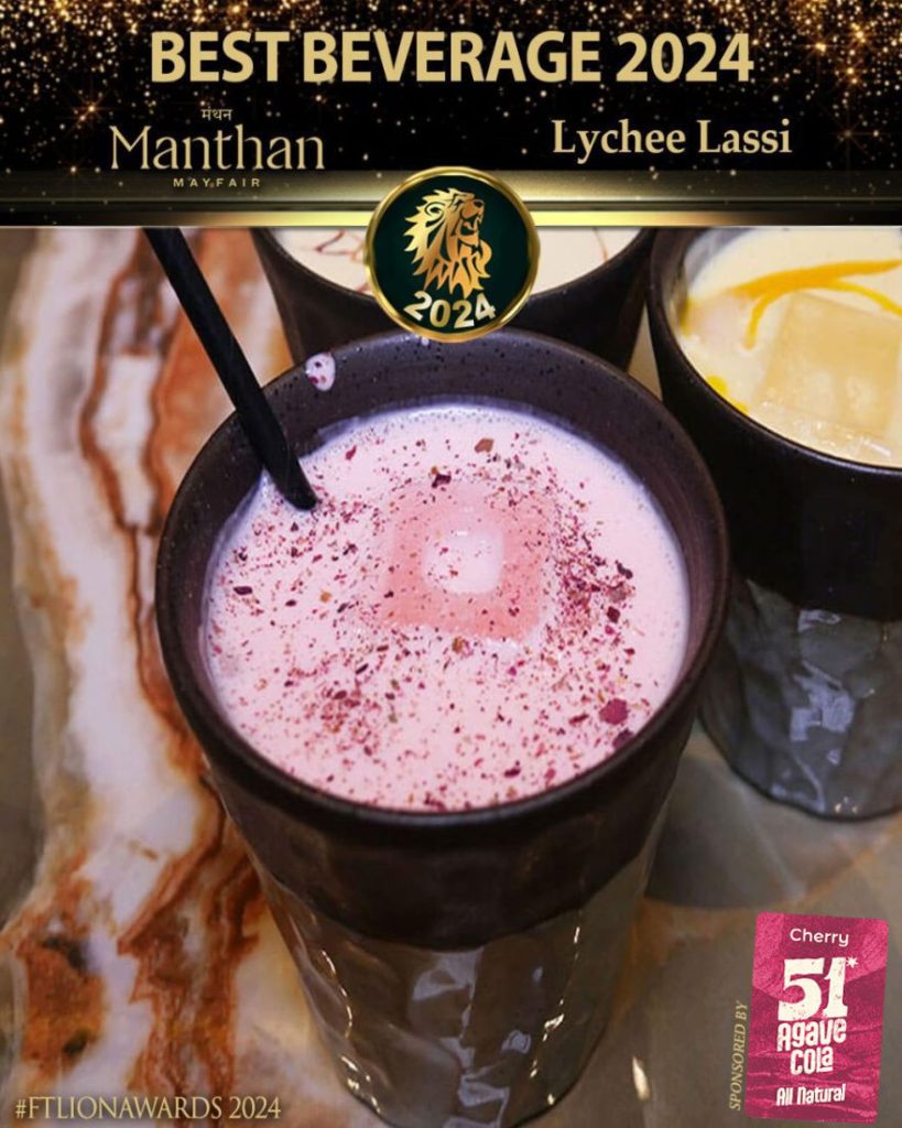 #FtLionAwards 2024 Beverage of the Year shortlist Manthan-Lychee-Lassi