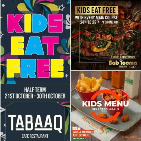 Half-term Kids Eat Free Halal Restaurants