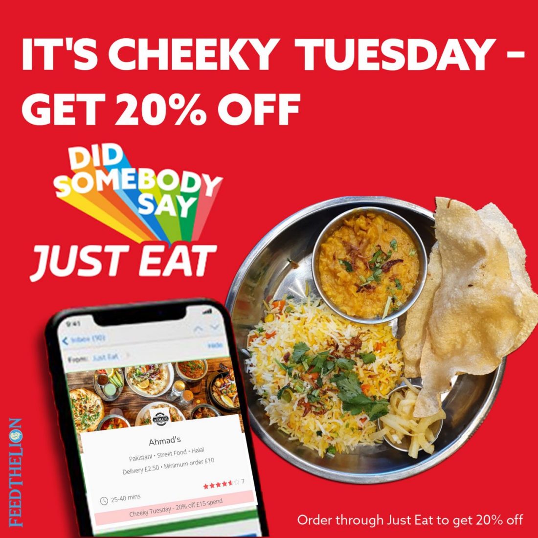 Just eat best sale tuesday discount