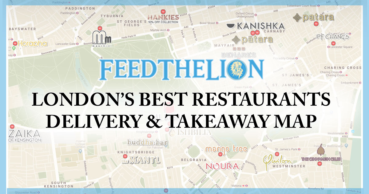 Delivery & takeaway map of London's best restaurants - Feed the Lion