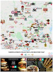 North London Halal London Delivery Takeaway Map