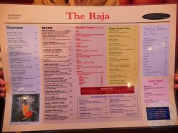 menu Raja Restaurant Indian Cambridge Halal