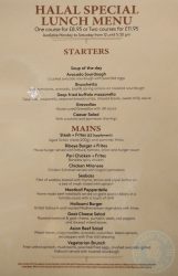 menu The Steak Restaurant Hatch End London Halal restaurant