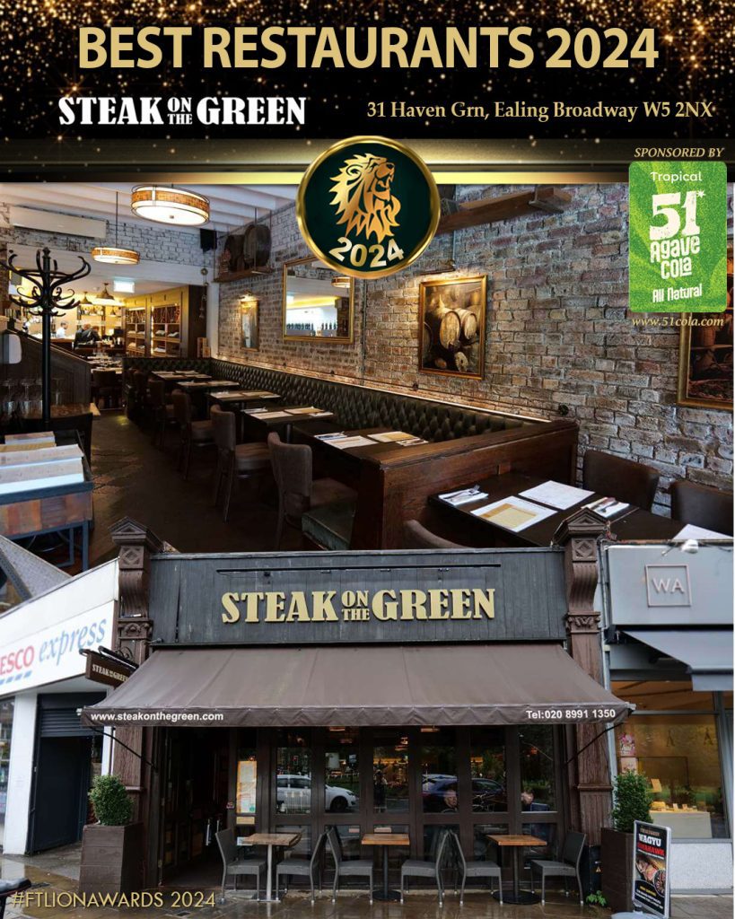 steak-on-the-green-restaurant-ealing Halal best of 2024 award